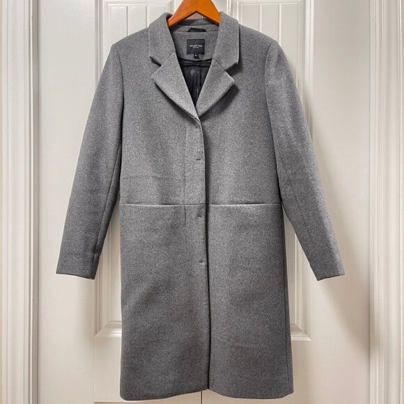 Selected Femme Wool Blend Coat Grey –XS - Picture 7 of 16